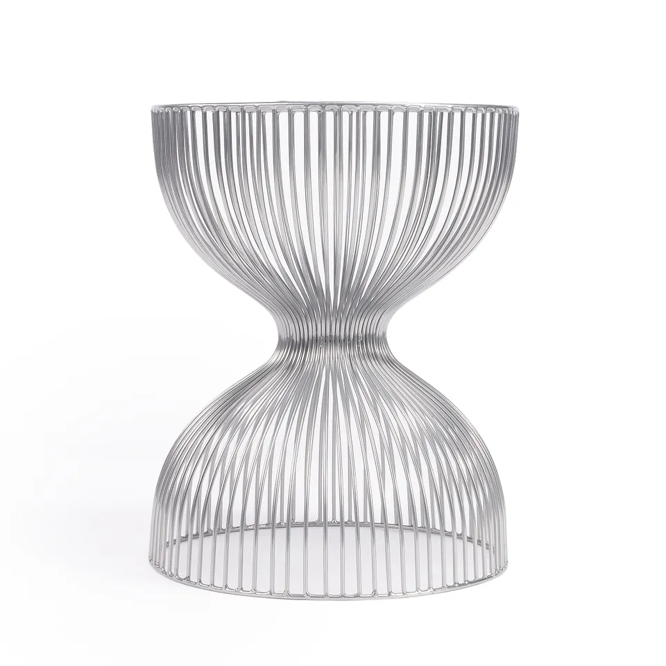 Nicholas Nickel Plated Finish Side Table
