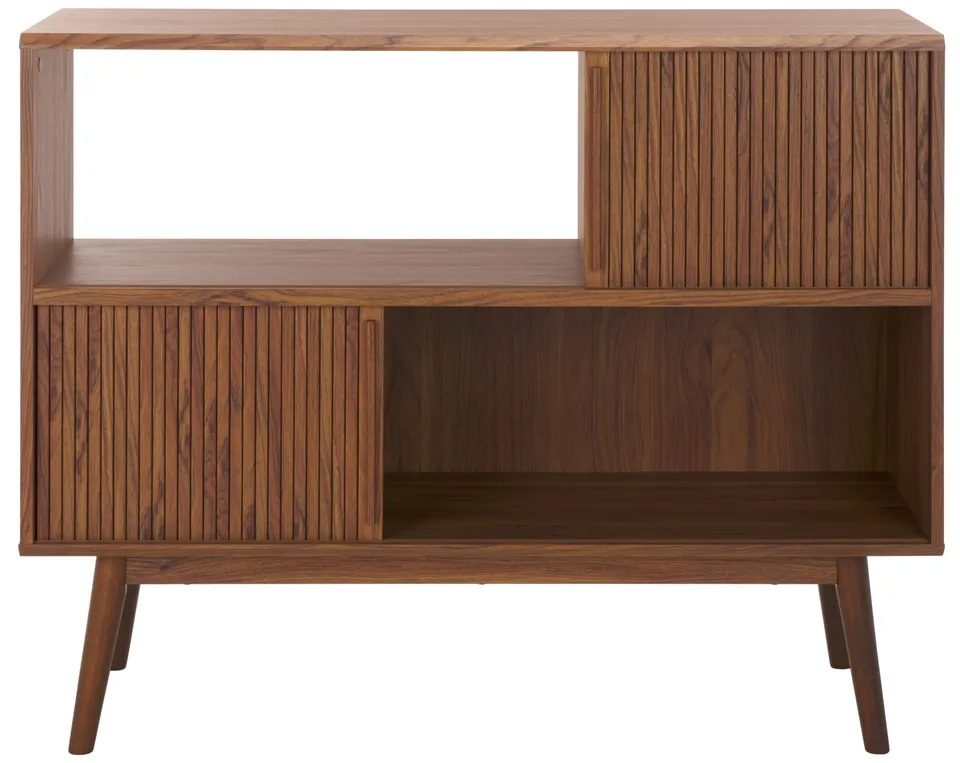 Javante Sliding Door Media Stand - Walnut
