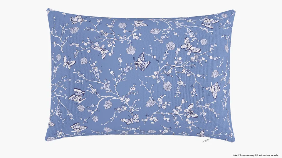 Throw Pillow Cover 14" x 20", Blue Mariposa, 14" x 20"