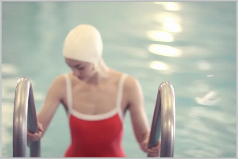 Swimmer in a Red Suit by Lucy Snowe for Artfully Walls