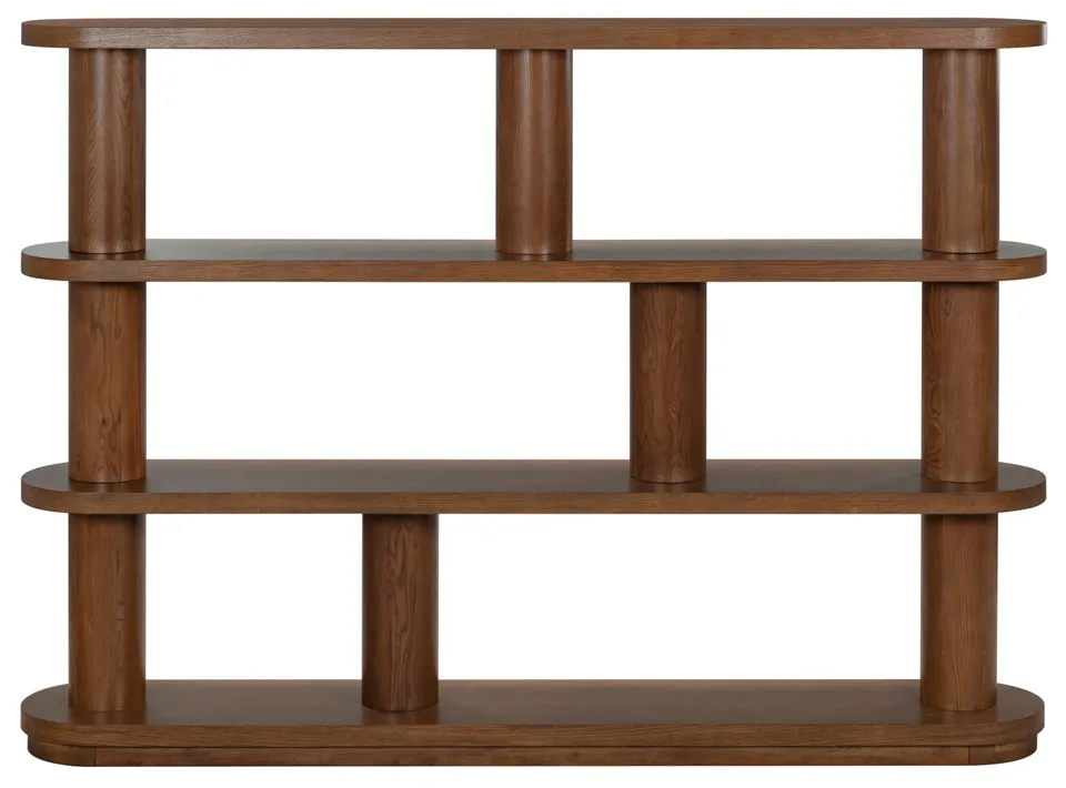 Safavieh Couture Eleonora 3 Shelf Wood Bookshelf, Walnut