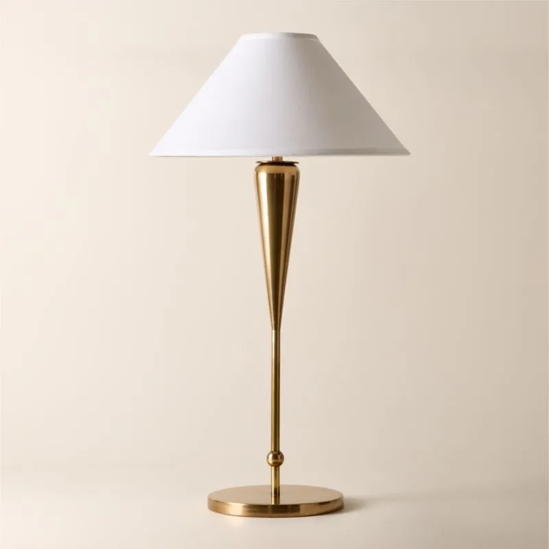 Tamlin Aged Brass Tall Table Lamp