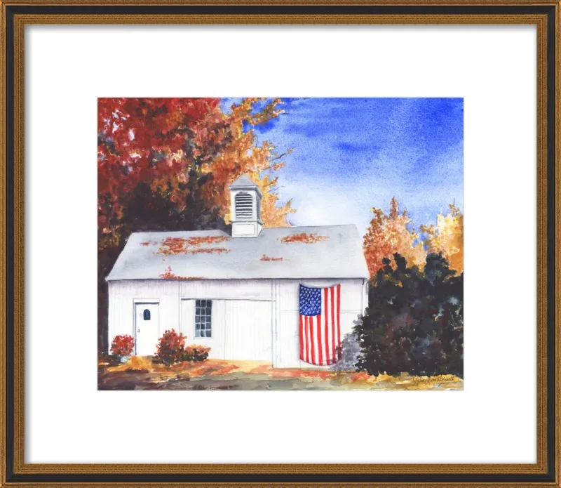 The Ross Barn in Fall by Lydia Marie Elizabeth for Artfully Walls