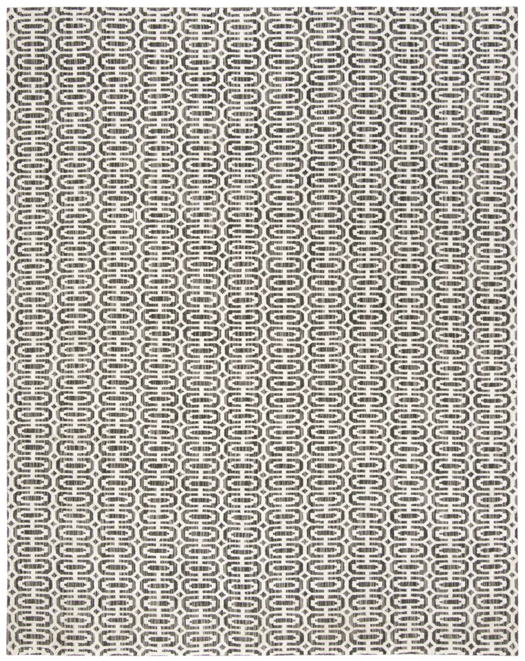 Arlo Home Hand Loomed Area Rug, MIR902C, Charcoal/Ivory,  8' X 10'