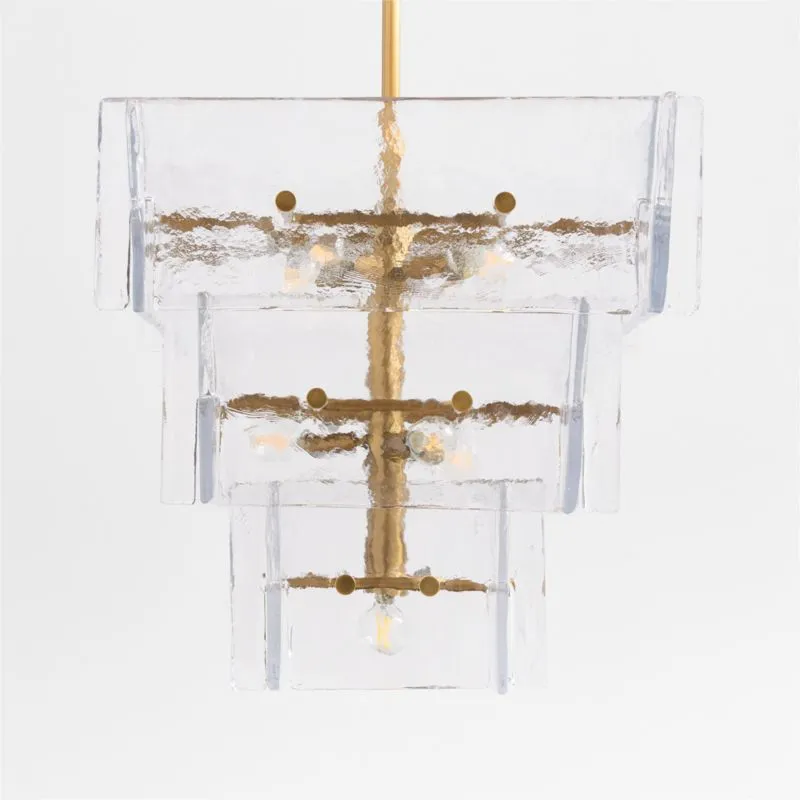 Lineage Glass Chandelier Light 22"