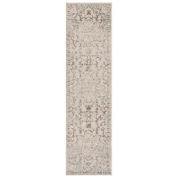 Madison Bay Distressed Medallion Ivory Area Rug