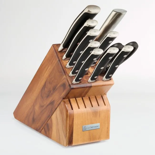 Wusthof ® Classic Ikon 11-Piece Acacia Knife Block Set