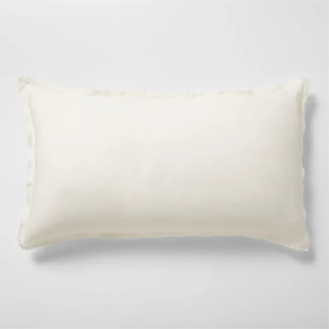 Aire Natural European Linen Pampas Ivory King Bed Pillow Sham