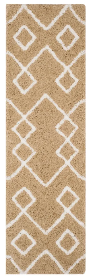 Arlo Home Hand Tufted Area Rug, SGT609B, Beige/Ivory,  2' 3" X 8'