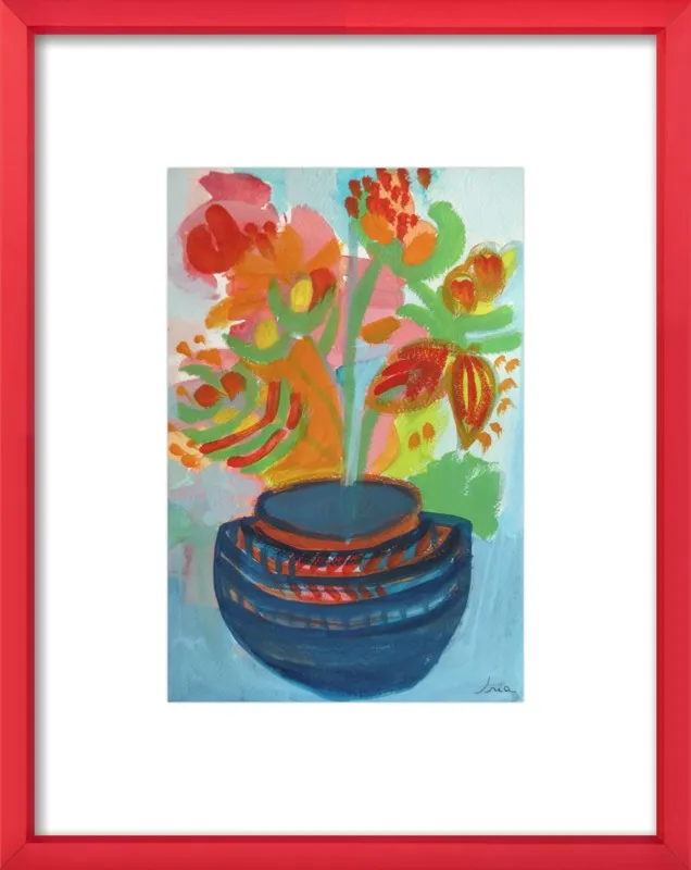 Red Flowers by Iria Fernandez Alvarez for Artfully Walls