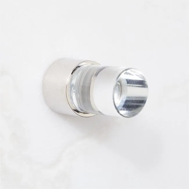 Flynn Polished Nickel and Crystal Cabinet Knob 0.75"