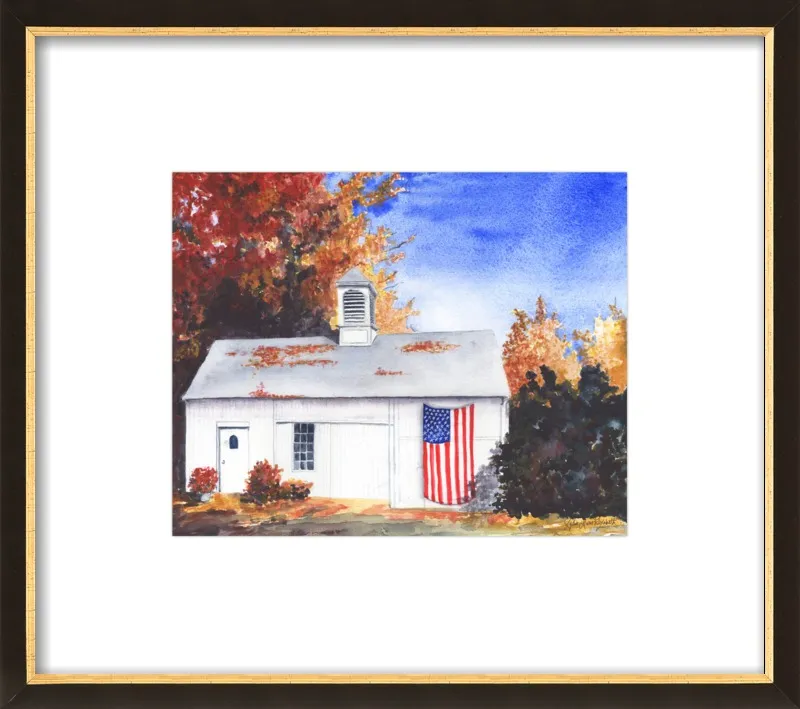 The Ross Barn in Fall by Lydia Marie Elizabeth for Artfully Walls