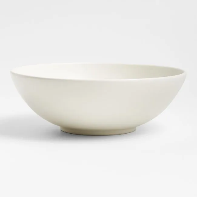 Craft Linen Cream Medium Stoneware Serving Bowl