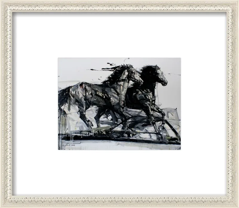 Black Stallions by Shao Y. Zhang for Artfully Walls