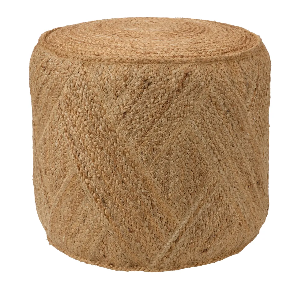 Vibe by Lenore Handmade Solid Tan Cube Pouf
