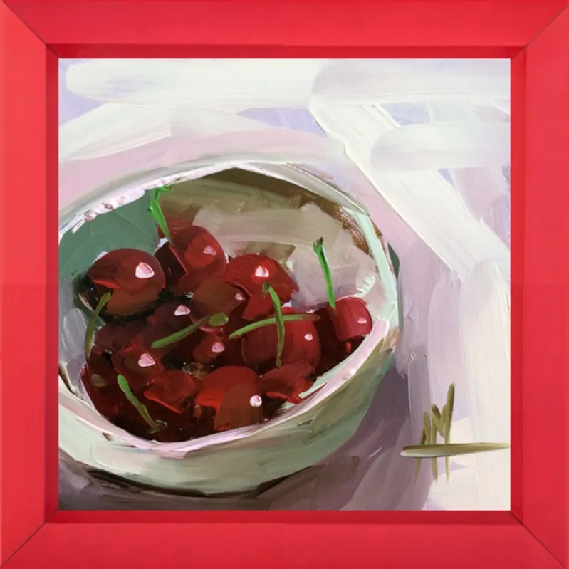 bowl of cherries no. 7 by Angela Moulton for Artfully Walls