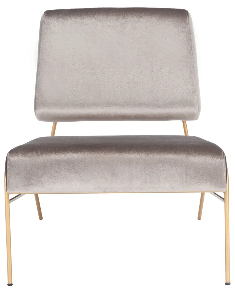 Romilly Velvet Accent Chair - Hazelwood / Gold