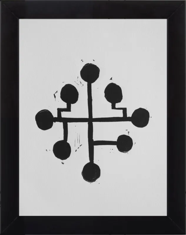 Geometric Midcentury Atomic Print by Stacy Rajab for Artfully Walls
