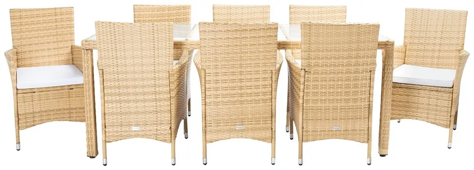 Hailee Dining Set - Natural/White
