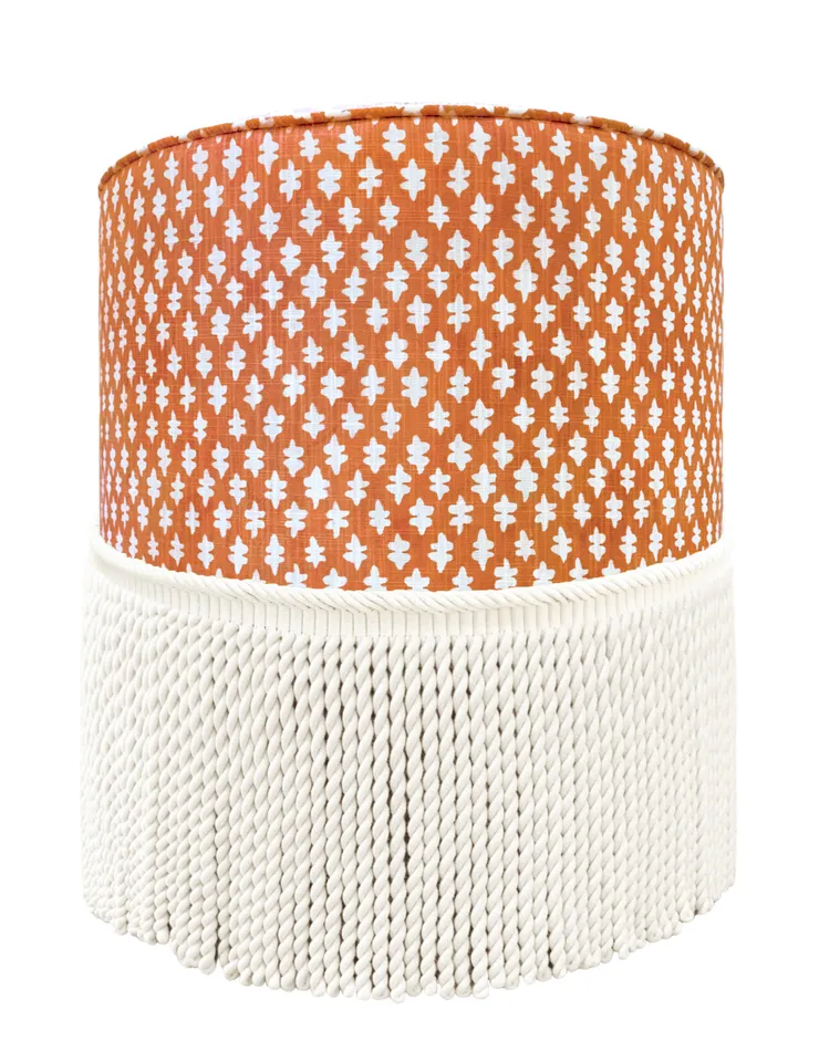 THE TIGHT ROUND OTTOMAN :: TILLY PRINT // TANGERINE - SWATCH 4" X 4"
