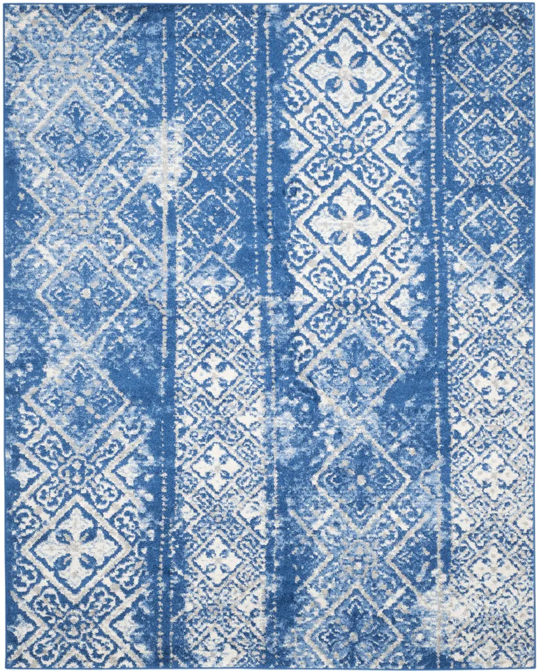 Arlo Home Woven Area Rug, ADR111F, Silver/Blue,  10' X 14'