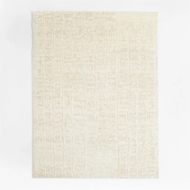 Telluride Wool Hand-Knotted Ivory Area Rug 8'x10'