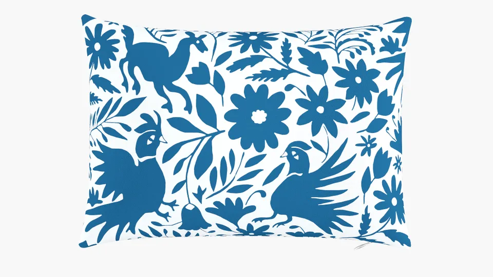 Throw Pillow 14" x 20", Cerulean Frida, 14" x 20"