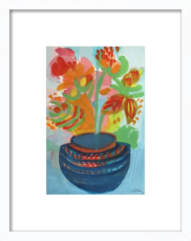 Red Flowers by Iria Fernandez Alvarez for Artfully Walls