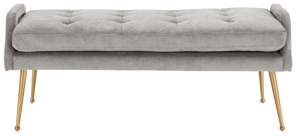 Everdeen Bench - Silver Gray / Gold