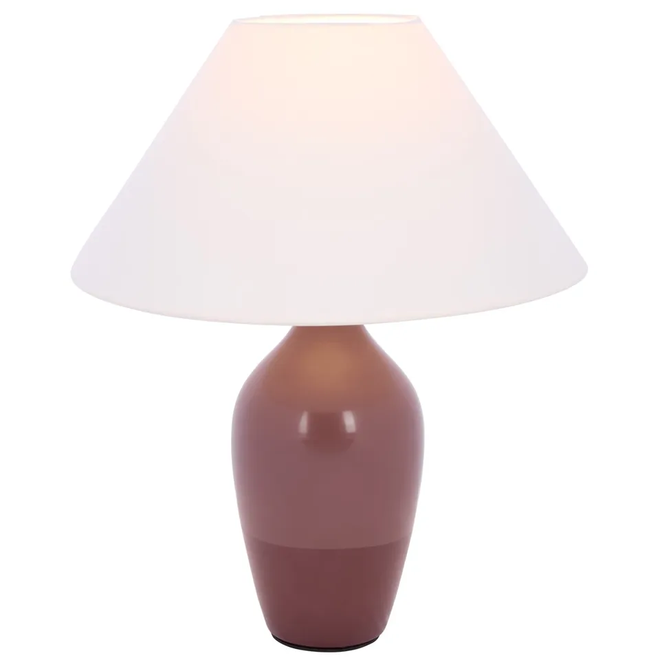 Amann 20" Glass Table Lamp - Maroon