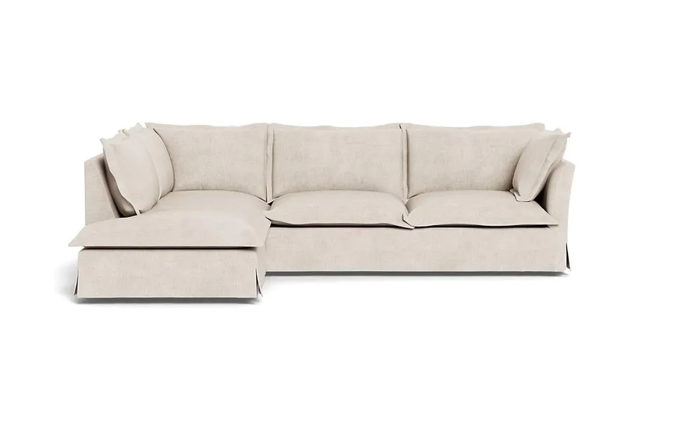Skylar Slipcovered 3-Seat Left Bumper Sectional