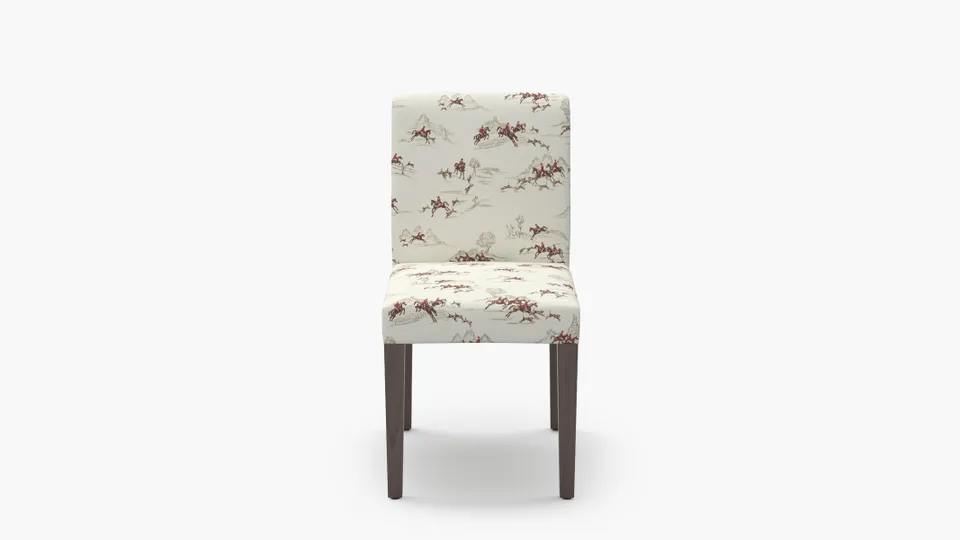 Signature Dining Chair, Red Cotswold Hunt, Espresso Square Tapered Leg