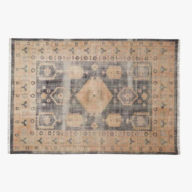 Aracati Navy Blue New Zealand Wool Area Rug 10'x14'
