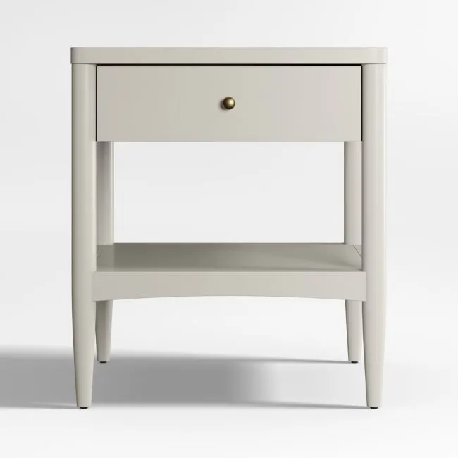 Hampshire 20" Cozy Grey Wood Kids Nightstand with Drawer