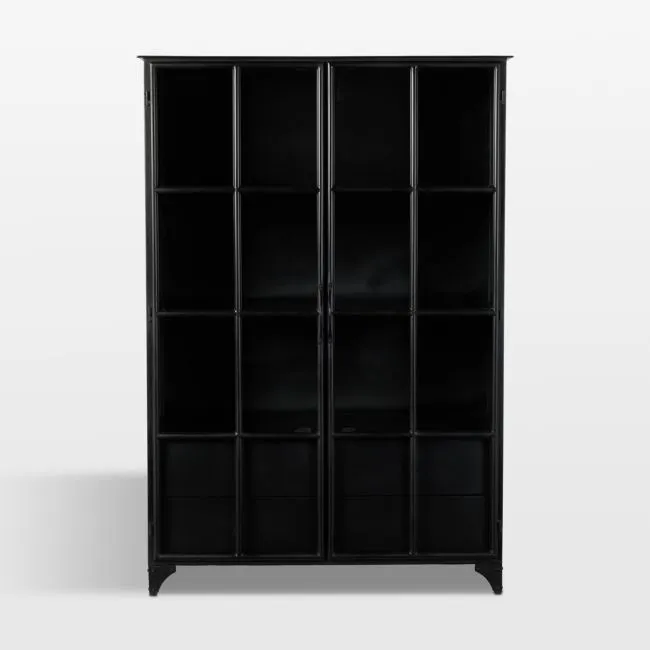 Kedzie 54" Black Iron Storage Display Cabinet