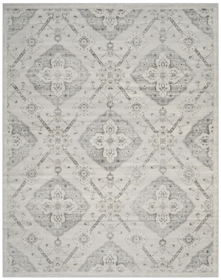 Arlo Home Woven Area Rug, CNG623S, Silver/Grey,  5' 1" X 7' 6"