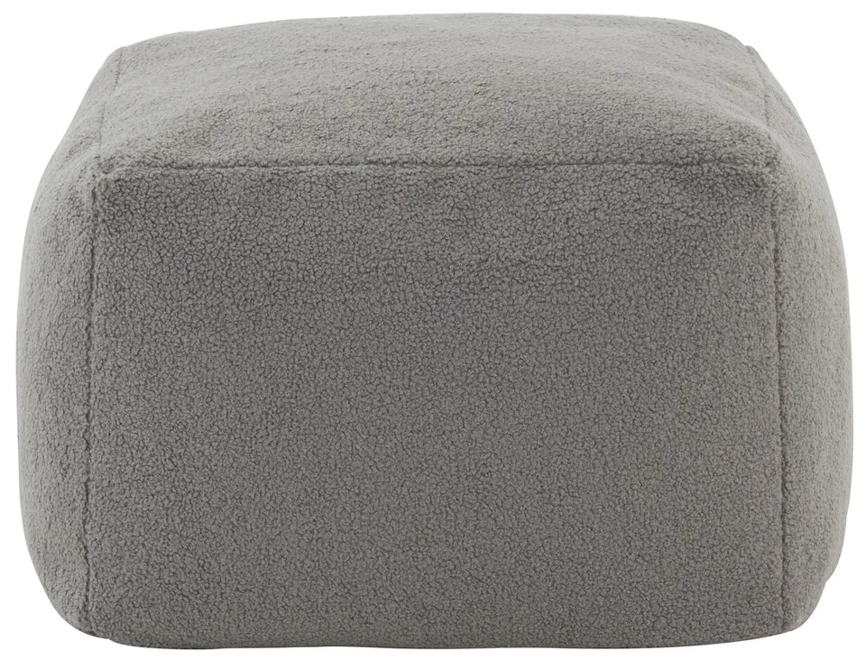 Samuels Boucle Pouf - Dark Grey