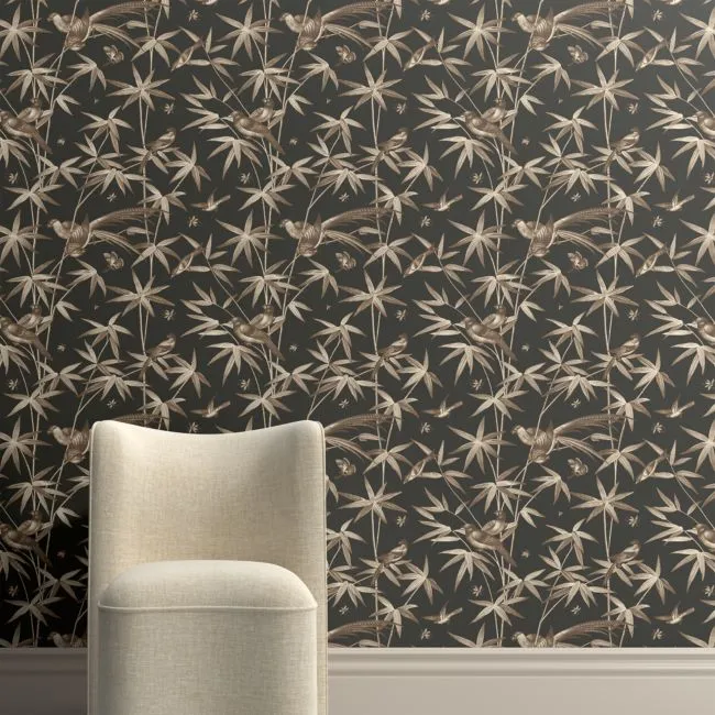 Finch Ficus Green Botanical Wallpaper