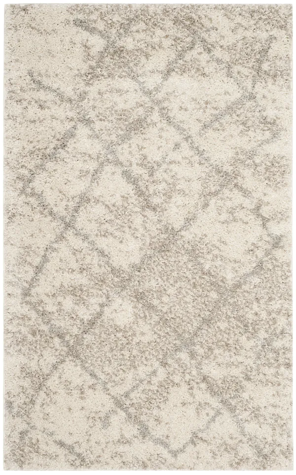 Arlo Home Woven Area Rug, BER162C, Cream/Light Grey,  3' X 5'