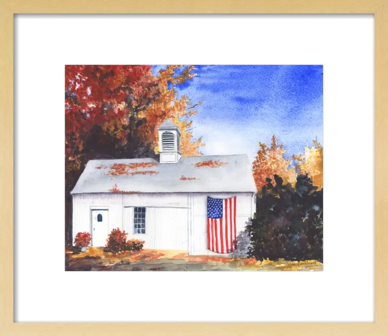 The Ross Barn in Fall by Lydia Marie Elizabeth for Artfully Walls