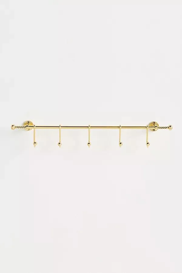 Maude Twisted Rope Brass Utensil Hanging Rack