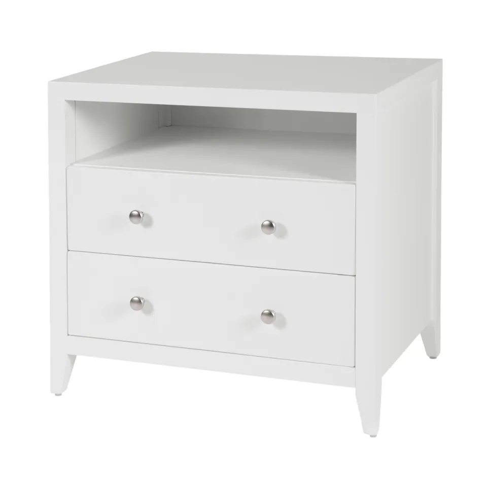 Dana Smooth White Nightstand