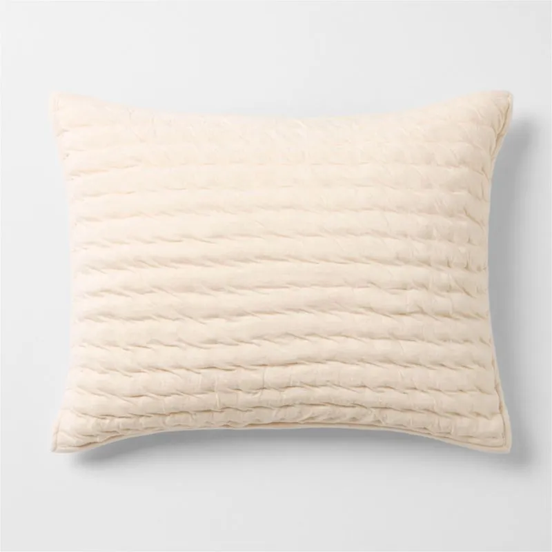 Comfy Tee Stone Tan Matelasse Organic Cotton Jersey Kids Pillow Sham