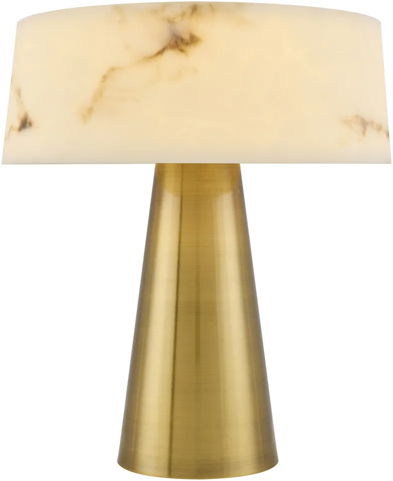 Jesmond  Metallic 16"H x 14"W x 14"D Accent Table Lamp