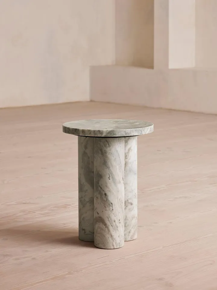 Tisbury Side Table, Fantasy Brown Marble