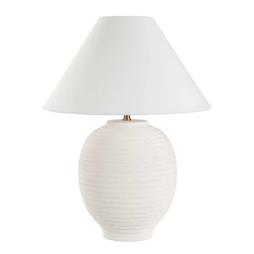 Rocio Ceramic White Table Lamp