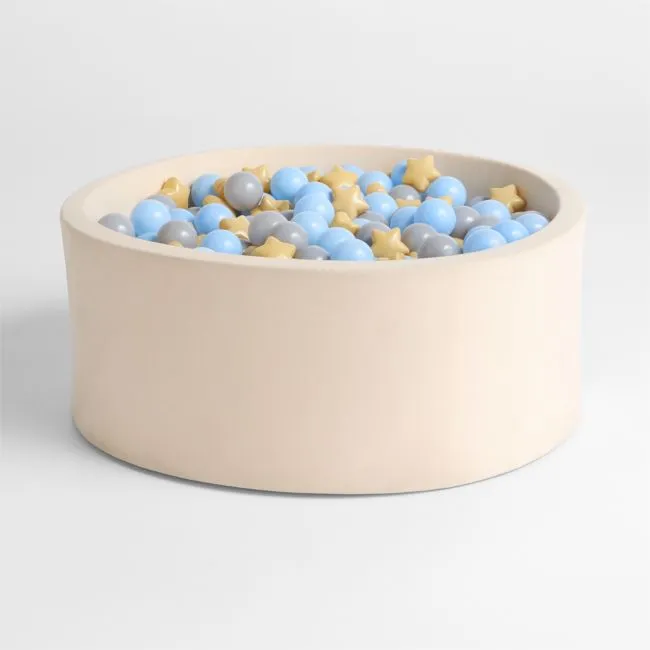 Baby and Toddler Natural Pop-Up Ball Pit with Star Balls