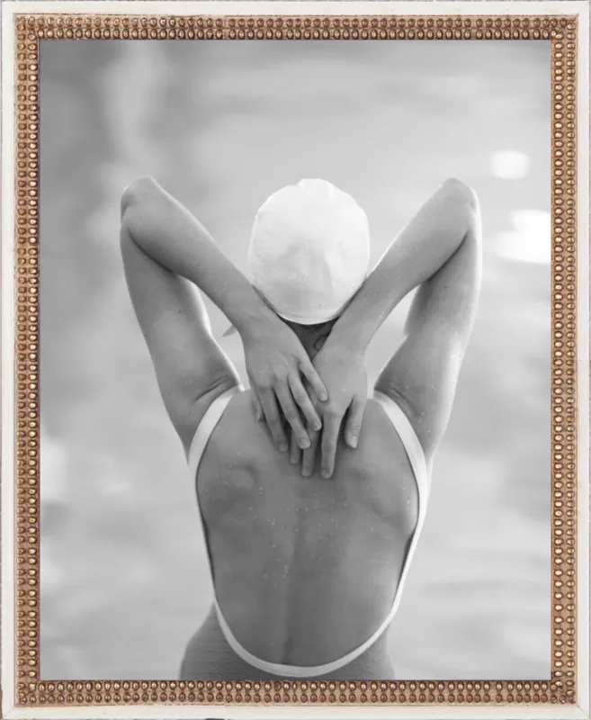 The Swimmer with a white  cap by Lucy Snowe for Artfully Walls