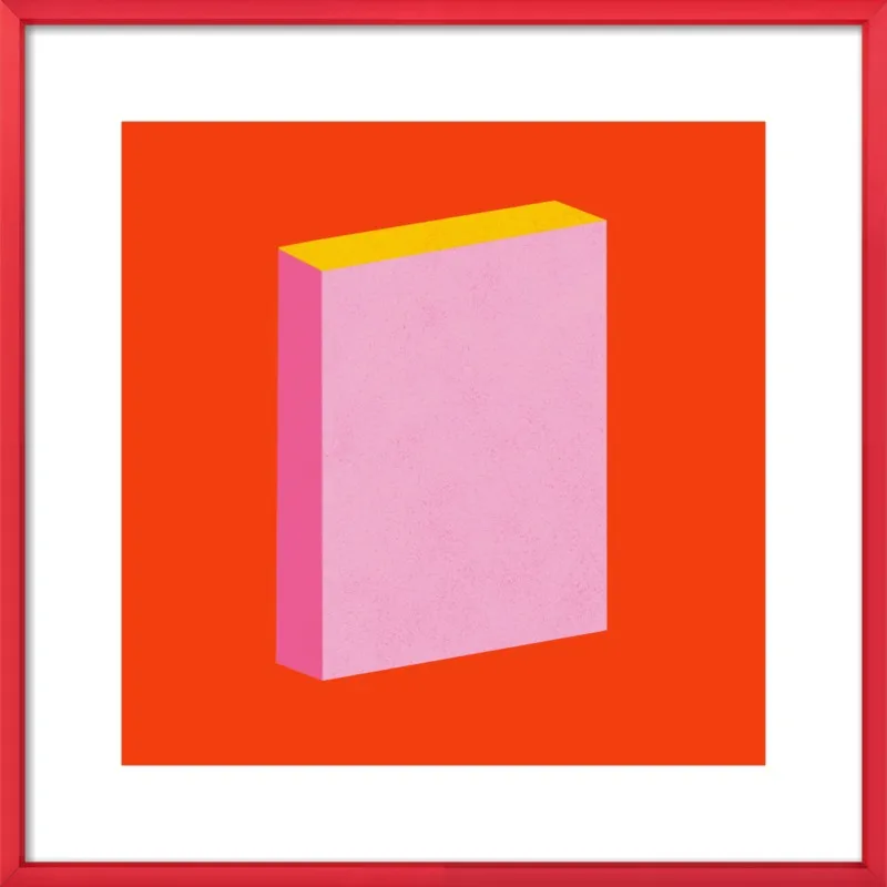 Color Books 3, Scarlet, Pink & Gold by Jessica Poundstone for Artfully Walls