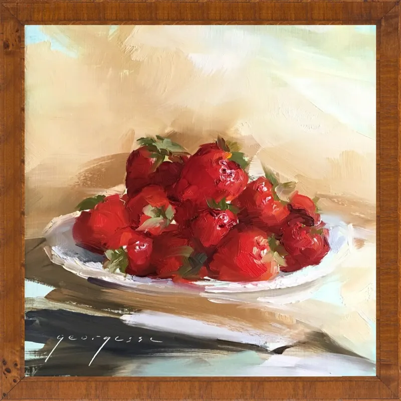 "Summer Strawberries 2" by Georgesse Gomez for Artfully Walls